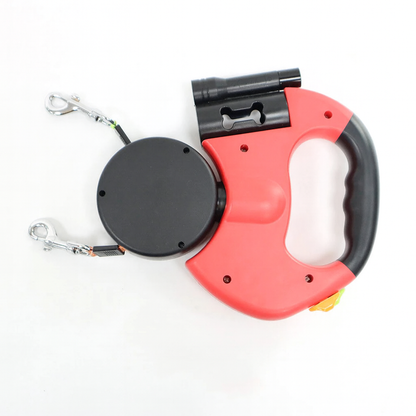 Bobby&Co TwinTrek™ 360° Dubbele Hondenriem - Perfect voor avonturen met twee maatjes